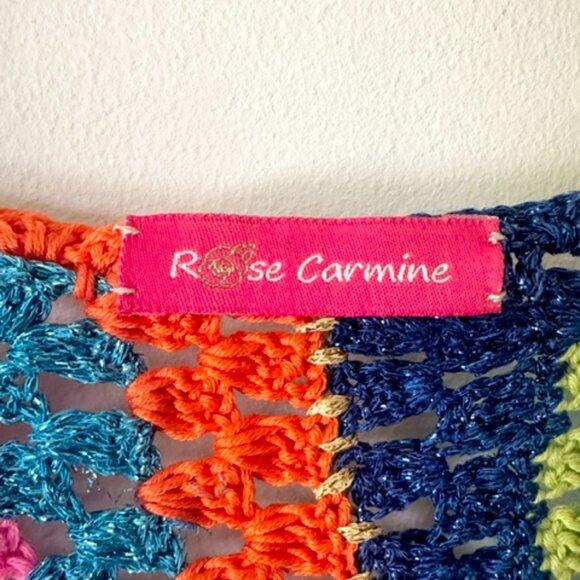 Stunning 'Rose Carmine' Crocheted Cardigan - Picture 3 of 3